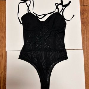Black Forever 21 Body suit Mesh small